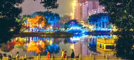 潘塘公园夜景更亮丽